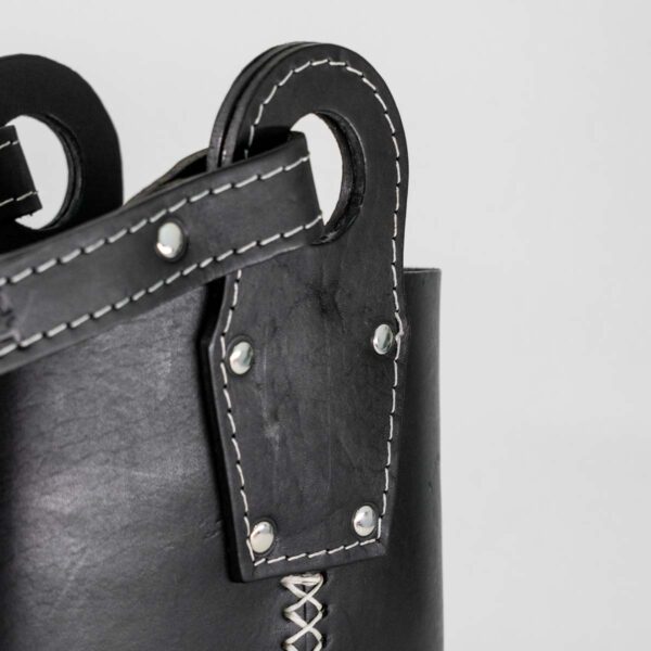 Canasta matera de cuero - Cuadrada - Imagen 4
