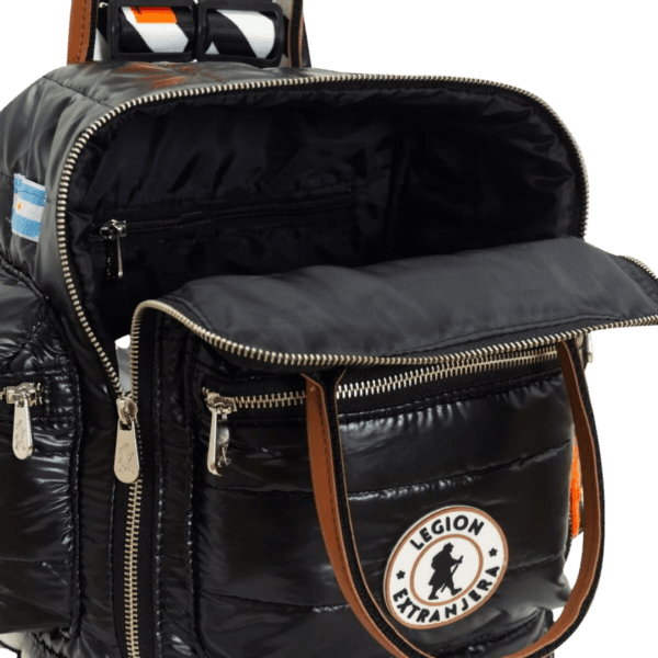 Legion Extranjera - Mochila Andes Light Pop Negra (Tira Marron) - Imagen 4