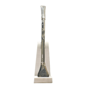 Bombilla alpaca semirrecta cincelada