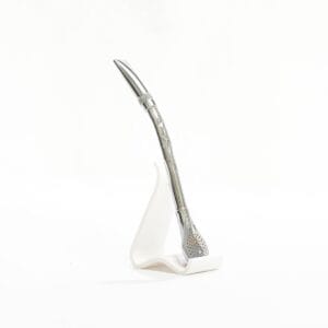 Bombillón niquel semirrecto cincelado