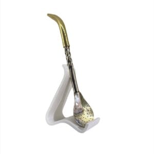 Bombilla Alpaca Pico Loro Cincelada Premium