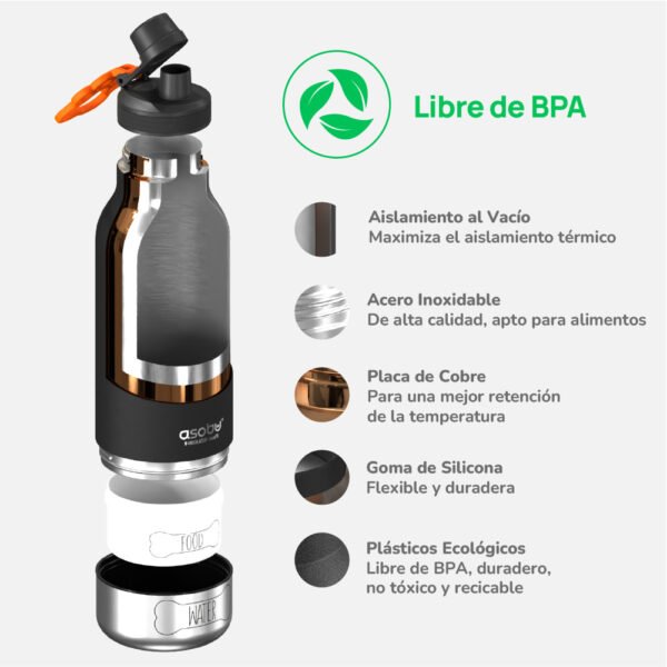 Botella Asobu Buddy 1L + 210ml + 270ml - Imagen 3
