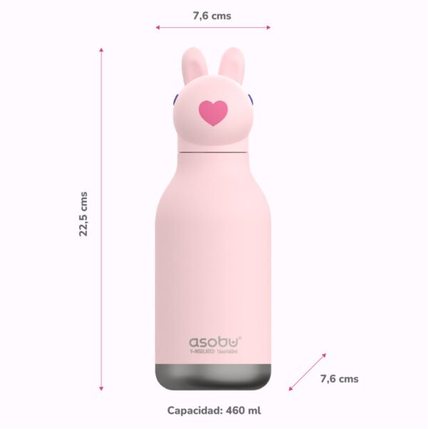 Botella Asobu Bestie 460ml - Bunny - Imagen 3