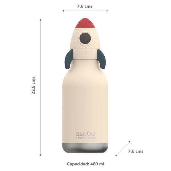 Botella Asobu Bestie 460ml - Rocket - Imagen 3