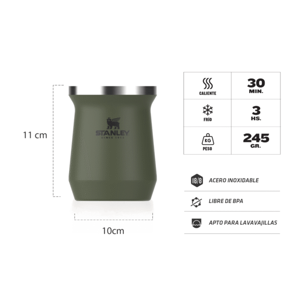 Mate Stanley Acero - 236 ml - Imagen 2