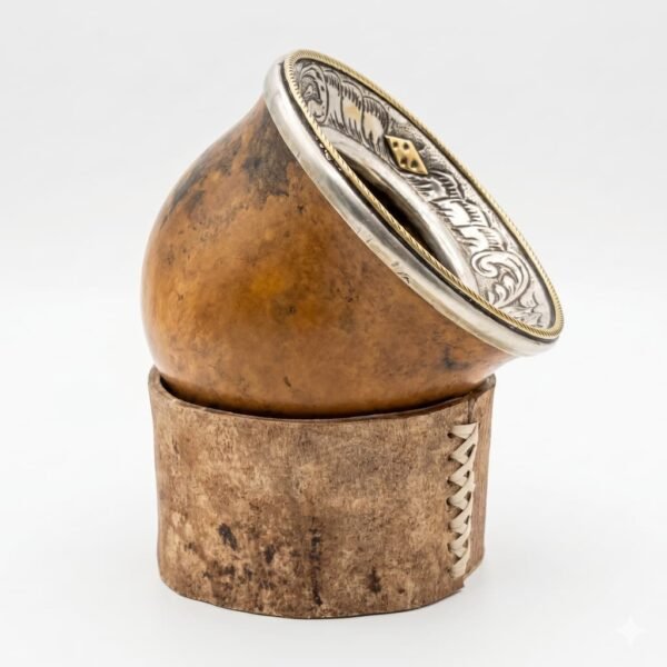 Calabaza volcado con base de cuero #1044 - Edición Limitada - Imagen 2